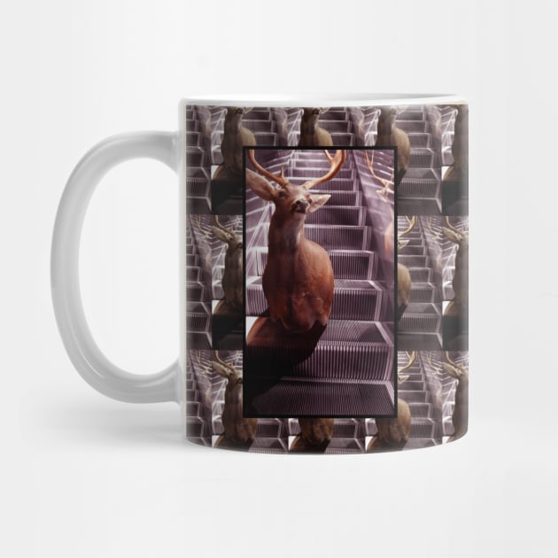 Deer on an escalator by Edofest